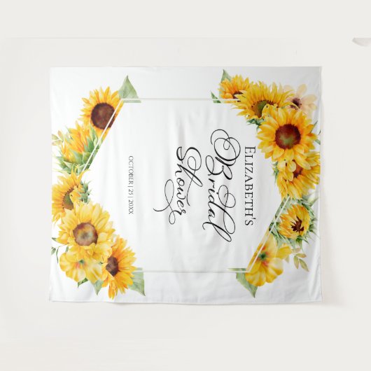 Brautparty für Sonnenblumen Wandteppich (Vorderseite (Horizontal))