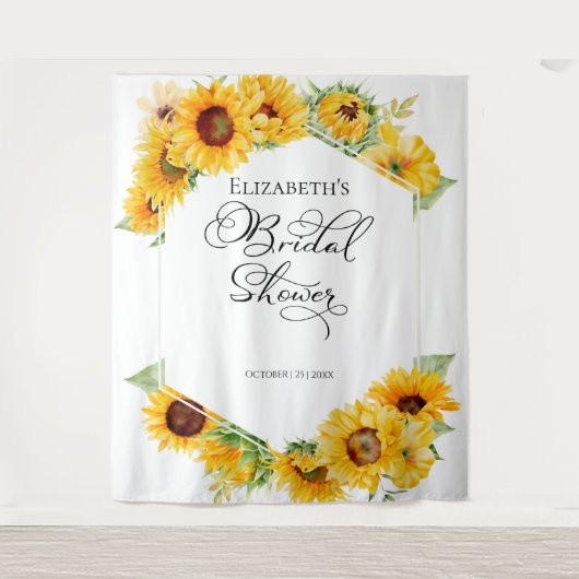 Brautparty für Sonnenblumen Wandteppich (Vorderseite)