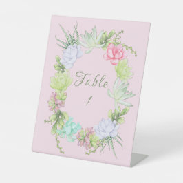 Brautparty für Sukkulente Grünpflanzen Sockelschild