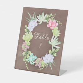 Brautparty für Sukkulente Grünpflanzen Sockelschild