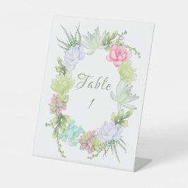 Brautparty für Sukkulente Grünpflanzen Sockelschild