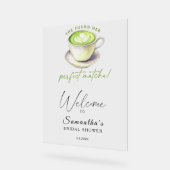 Brautparty für Tee aus Aqua-Cola Acrylschild (Winkel)