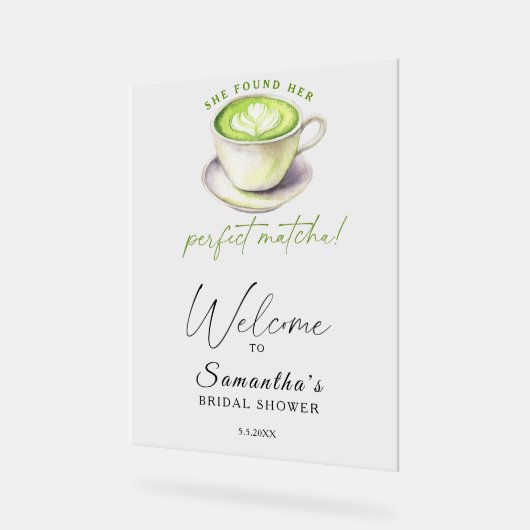 Brautparty für Tee aus Aqua-Cola Acrylschild (Winkel)