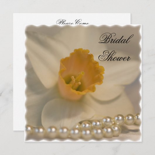 Brautparty für Trodel und Perlen Einladung (Vorne/Hinten)