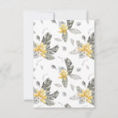 Brautparty für tropische Bananen-Blätter Einladung (Rückseite)