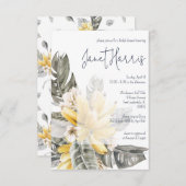 Brautparty für tropische Bananen-Blätter Einladung (Vorne/Hinten)