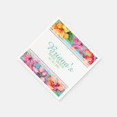 Brautparty für tropischen Hibiskus Serviette (Ecke)