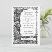 Brautparty für viktorianische Blume Einladung (Stehend Vorderseite)
