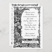 Brautparty für viktorianische Blume Einladung (Vorne/Hinten)