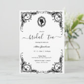 Brautparty für Vintage Blumenzustände Einladung (Stehend Vorderseite)