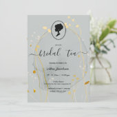 Brautparty für Vintage Blumenzustände Einladung (Stehend Vorderseite)