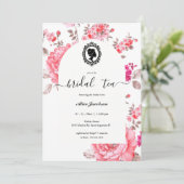 Brautparty für Vintage Blumenzustände Einladung (Stehend Vorderseite)