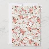 Brautparty für Vintage florale Rose Einladung (Rückseite)