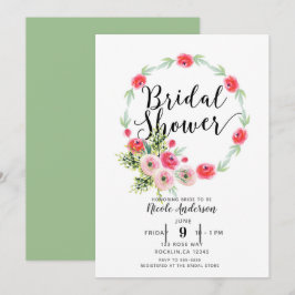 Brautparty für Vintage Wasserfarben Einladung