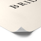 Brautparty für Wasserfarben Begrüßungszeichen Poster (Ecke)