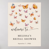 Brautparty für Wasserfarben Begrüßungszeichen Poster (Vorne)