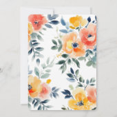 Brautparty für Wasserfarben CUSTOM Einladung (Rückseite)