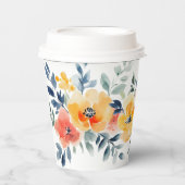 Brautparty für Wasserfarben CUSTOM Pappbecher (Vorderseite)