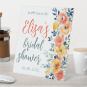 Brautparty für Wasserfarben CUSTOM Sockelschild (In Situ)