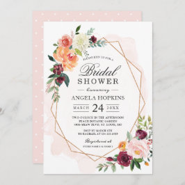 Brautparty für Wasserfarben Einladung