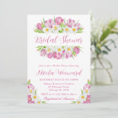 Brautparty für Wasserfarben Einladung (Stehend Vorderseite)