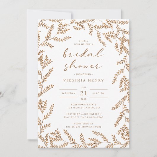 Brautparty für Wasserfarben Einladung (Vorderseite)