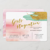 Brautparty für Wasserfarben - Einladung (Vorne/Hinten)