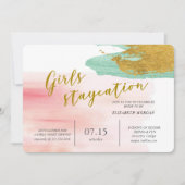 Brautparty für Wasserfarben - Einladung (Vorderseite)