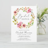 Brautparty für Wasserfarben Einladung (Stehend Vorderseite)
