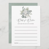 Brautparty für Wasserfarben Hinweiskarte (Vorne/Hinten)