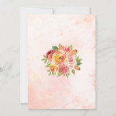 Brautparty für Wasserfarben in geometrischen Fallf Einladung (Rückseite)