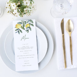 Brautparty für Wasserfarben Menükarte