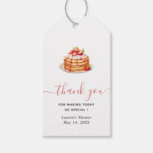 Brautparty für Wasserfarben Pancakes Brunch Vielen Geschenkanhänger (Vorderseite)