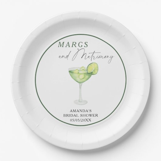 Brautparty für Wasserfarben Pappteller (Vorderseite)