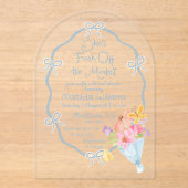 Brautparty für Wasserfarben vom Markt Acryleinladungen (Vorderseite)