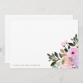 Brautparty für Wasserfarben von Lavendel Dankeskarte (Vorne/Hinten)