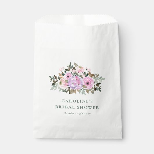 Brautparty für Wasserfarben von Lavendel Geschenktütchen (Vorderseite)