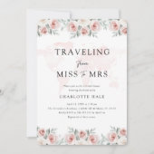 Brautparty für Wasserfarbenflora Einladung (Vorderseite)