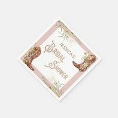 Brautparty für Wasserfarbenfrohe Stiefel Serviette (Ecke)