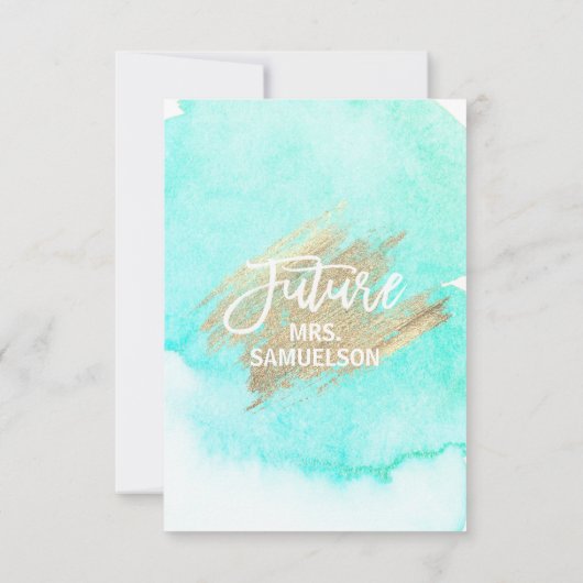 Brautparty für Wasserfarbenprägung Einladung (Rückseite)