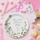 Brautparty für Watercolor-Wildblume Pappteller (Party)