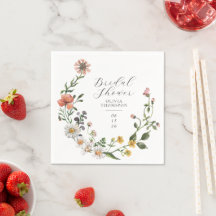 Brautparty für Watercolor-Wildblume
