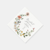 Brautparty für Watercolor-Wildblume Serviette (Ecke)