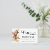 Brautparty für Weinflaschen Herbst Herbst-Karte Platzkarte (Stehend Vorderseite)