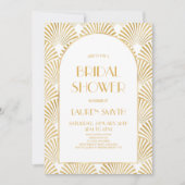 Brautparty für White Geometric Art Deco Einladung