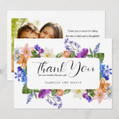 Brautparty für Wildblume und Foto Dankeskarte (Vorne/Hinten)
