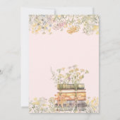 Brautparty für Wildblumen mit Büchern und Brunch Einladung (Rückseite)