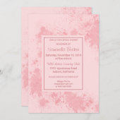 Brautparty für zartes Schwarz Paint Spritzer Einladung (Vorne/Hinten)