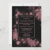 Brautparty für zartes Schwarz Paint Spritzer Einladung (Vorderseite)