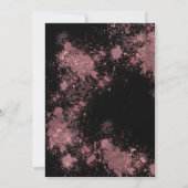 Brautparty für zartes Schwarz Paint Spritzer Einladung (Rückseite)